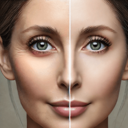 crow-feet -lines-before-after